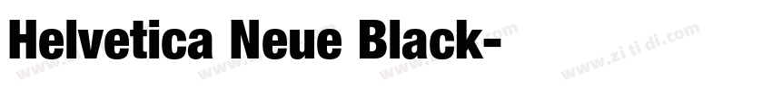 Helvetica Neue Black字体转换
